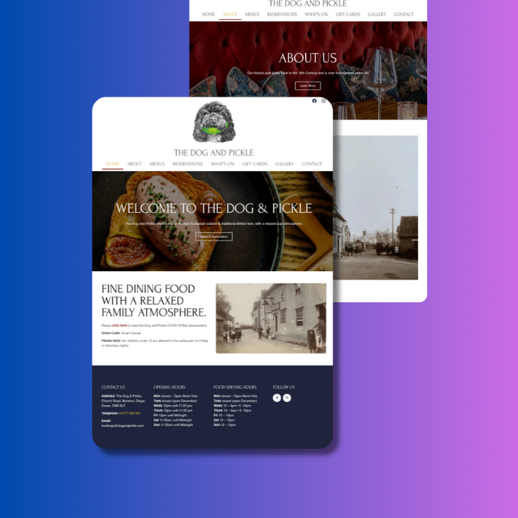 Dog & Pickle - Web Design